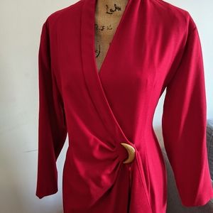 1980s red dress